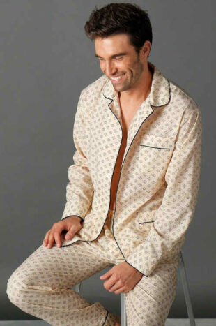 Klasické kabátkové pyžamo pre pánov