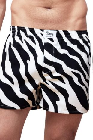 Pánske šortky na spanie zebra