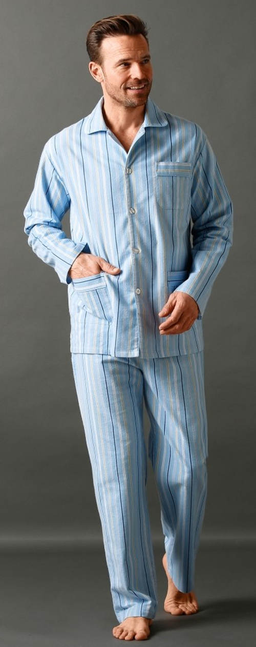 Modrý kabát pánske pyžamo