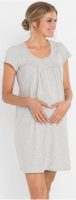 Pohodlná tehotenská nočná košeľa so zapínaním na gombíky