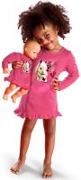 Ružová nočná košeľa pre dcéru a bábiku