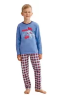 Bavlnené chlapčenské pyžamo s potlačou v modernom štýle