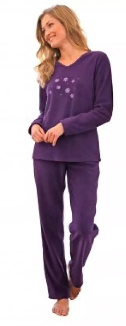 Teplé fialové dámske pyžamo