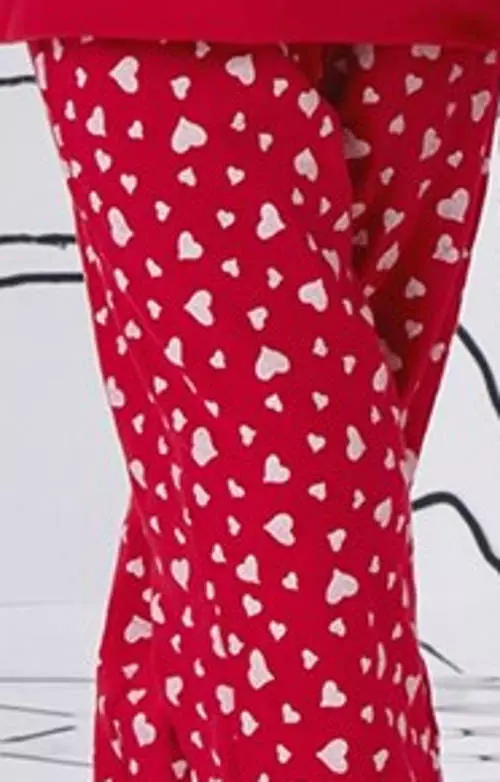 Dievčenské pyžamo srdcové nohavice