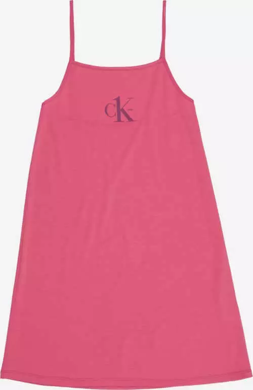 Dievčenská ružová nočná košeľa Calvin Klein s tenkými ramienkami
