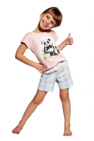 Dievčenské krátke bavlnené pyžamo Cornette s obrázkom