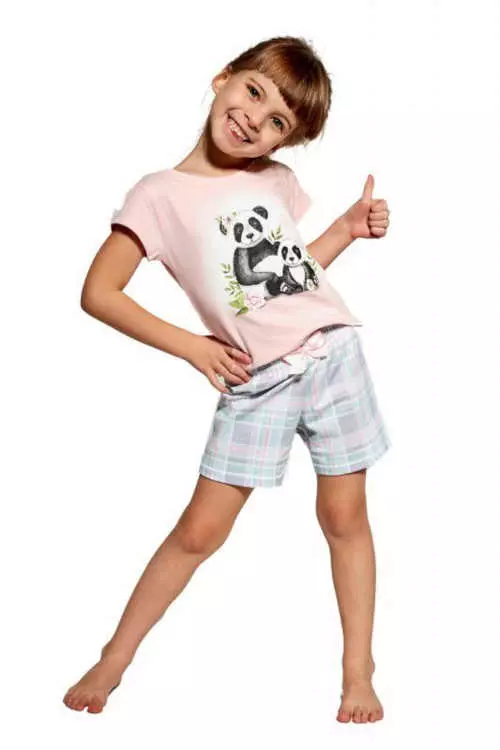Dievčenské krátke bavlnené pyžamo Cornette s obrázkom