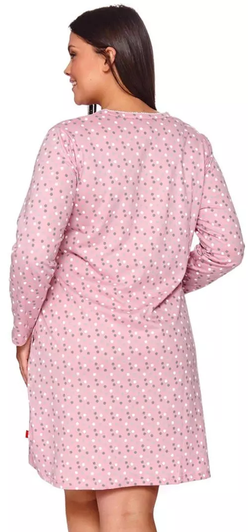 Ružová dámska nočná košeľa Plus Size